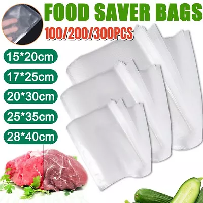 100/200/300pcs Vacuum Sealer Bags Precut Food Storage Heat Seal Cryovac Bags • $21.99