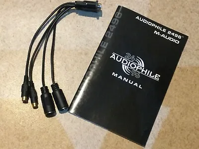 M-Audio Audiophile 2496 - 4 In 4 Out PCI Audio Multi-Lead - RCA & MIDI • £10