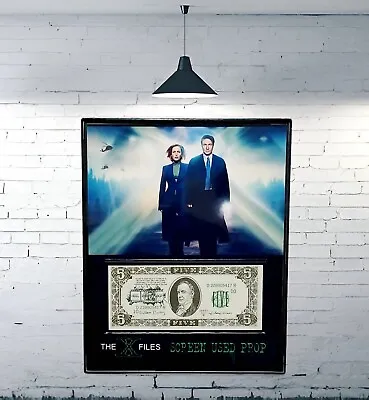 X-files - Screen Used Prop - Framed Five Dollar Bill Prop • $264.99