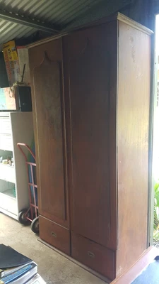 $650 • Buy EARLY COLONIAL CEDAR HALL / COAT ROBE WARDROBE C.1870