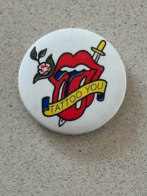 Rolling Stones Tattoo You Pinback Pin Album Art Button Vintage 1980s Buttonworks • $8.51