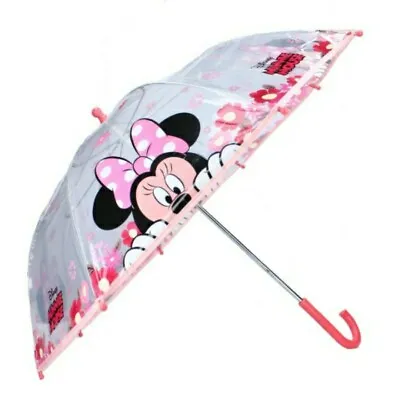 Minnie Umbrella Minnie Mouse Umbrella Kids Girl School Transparent Minnie Mouse  • £12