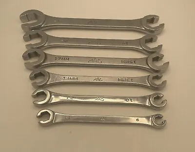 MAC Tools 6-Piece Flare Nut/ Open End Metric Combination Wrench Set/Lot • $135
