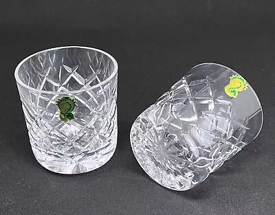 Vintage Waterford Crystal Ireland Pair Lismore Old Fashion Whiskey Tumblers Wow! • $115