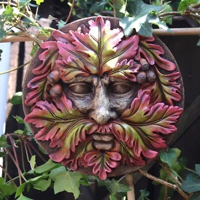 Pagan/Wiccan 18cm Green Man Face Plaque • £15.19