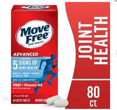 Move Free Advanced Plus MSM And Vitamin D3 80 Tablets (Exp. 02/2026) • $19.25