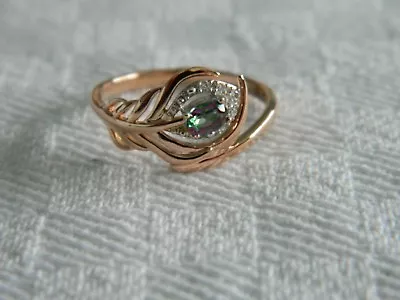 £675 • Buy Welsh Clogau 18ct Rose Gold Peacock Throne Diamond Ring Size O