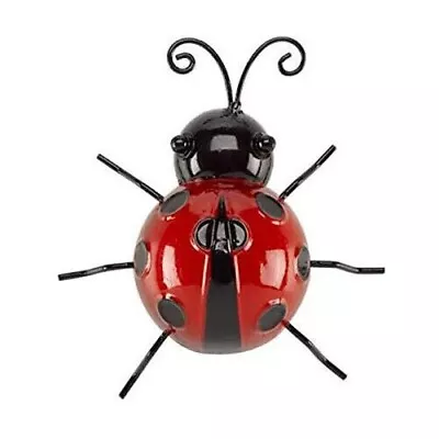 £8.95 • Buy Ladybird Garden Wall Ornament Decoration Sculpture Metal Insect Outdoor Decor