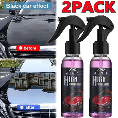 2PC 3IN1 Ceramic Car Coating Spray Car Polish Wax Nano Car Scratch Removal Spray • £10.95