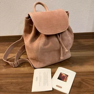 Vintage COACH 4938 Sonoma Pebbled Leather Nubuck Backpack Italy Dusty Pink EUC • $159.99
