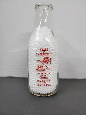 VTG 1 Quart Barnes Dairy Baldwinsville NY  Milk Bottle  Years Of Experience  • $21.99