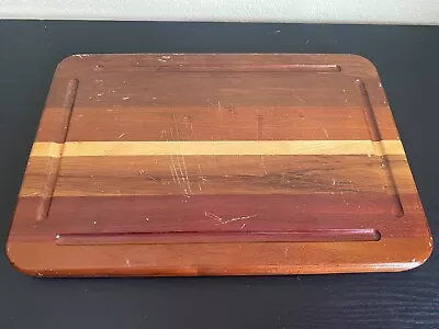 Cutting Board-Mixed Wood-Striped- Decorative-Charcuterie ￼ • $12