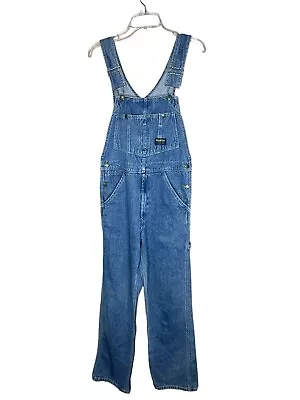 Vtg 90's Oshkos Vestbak Overalls Carpenter Mens Size 28X32 Denim Outdoor *Shrunk • $21