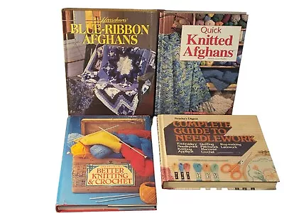 Lot Of 4 Vintage Assorted Knitting & Crochet Books • $16.84