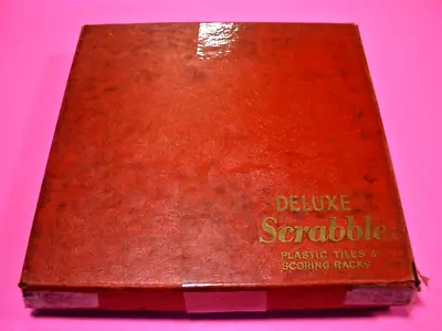 Vintage 1948-53 Deluxe Scrabble Game Plastic Tiles & Scoring Racks - Read • $22.99