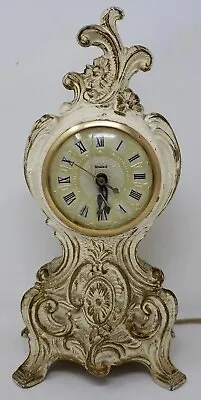 UNITED CORP No 82 VINTAGE Ornate Cast Metal Electric Mantel Clock WORKS USA READ • $24.99