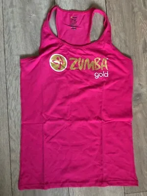 Fitness Ladies Zumba Gym Workout Racerback T Shirt Vest Top Pink Size 8-18 NEW • £3.99
