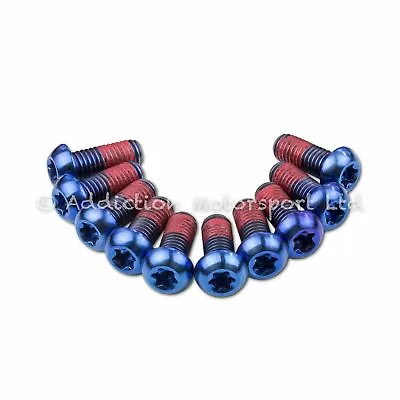 10x MV Agusta Brutale 1090RR Blue Titanium Front Disc Rotor Bolts Screws • $54.75