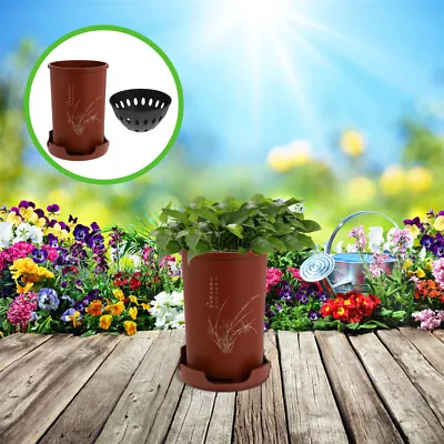  Cute Mini Planter Pots Spring Outdoor Decor Orchid Tall Flowerpot • £13.19