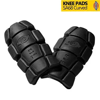 £10.99 • Buy Dickies Curved Knee Pads Foam Insert Safety Work Trousers Kneepads Black SA68