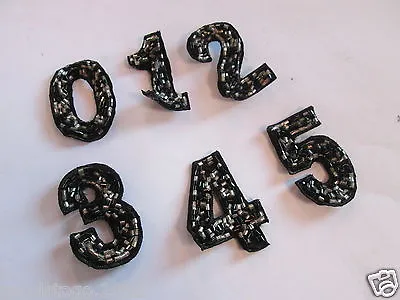 Birthday Card Making Cloth / Fabric Sequin Numbers Motifs Arts Crafts Sew On.  • £0.99