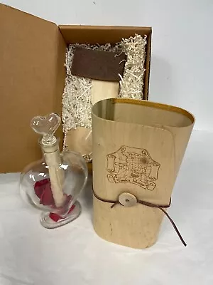 RARE! Vintage Timeless Message In A Heart Bottle KIT With Wood Scroll - NEW • $200