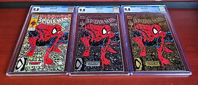 Spider-Man #1 1990 Gold Silver Green Variant Cover Set McFarlane CGC 9.8 GRADED • $399.99