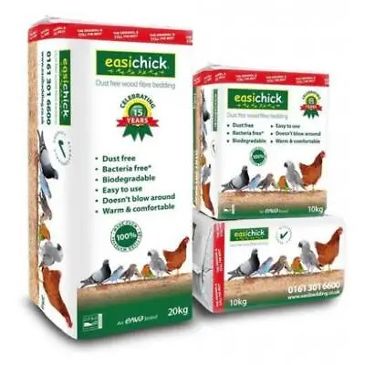 Easichick Poultry Bedding Dust Free For Small Animals & Avians 10kg & 20kg • £17.39