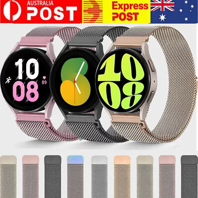 Metal Samsung Galaxy Watch 6 4 5 Classic 44 40 Mm Milanese Magnetic Band 20mm AU • $6.99