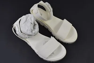 MIA Shoes Women's Ellyson Ankle Strap Dress Sandals White Leather Size 8.5 US • $36.89