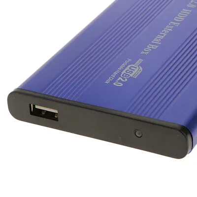 USB2.0 HDD Hard Drive External Enclosure 2.5  IDE PATA HDD Case Blue • £9.67