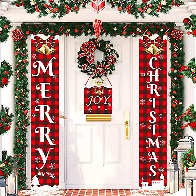 $11.99 • Buy Christmas Porch Sign Decorations Home Indoor Outdoor Front Door Wall Party New