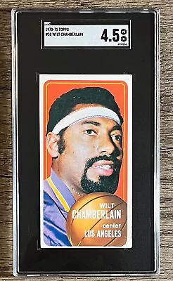 Wilt Chamberlain 1970-71 Topps Vintage Graded Card #50 Sgc 4.5 Vg-ex+ Lakers • $56