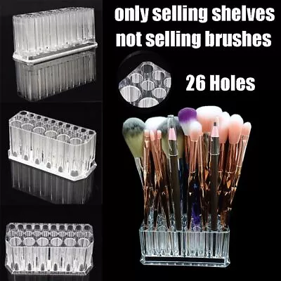 26 Holes Makeup Brush Holders Organizer Clear Acrylic Storage Display Holder AU • £7.63