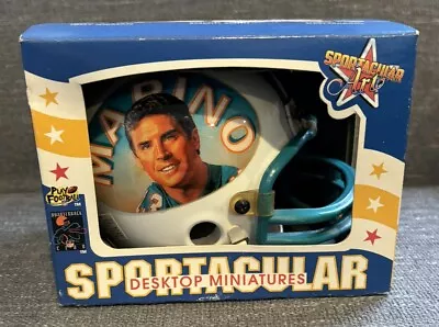 Dan Marino Miami Dolphins Mini Helmet Sportacular Art Desktop Miniatures W/ Box • $24.99