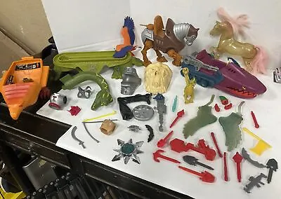 Misc Lot Of 45 Misc. MOTU Masters Of The Universe Toys And Pieces (parts) • $30