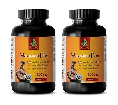 Muscle Building - MAXAMINO PLUS 1200mg - Muscle Recovery - 2 Bottles 180 Tablets • $38.57