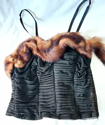 VINTAGE MINK FUR BUSTIER WITH ATTACHED PELT - Approximate Size - Women's Small 3 • $12.50