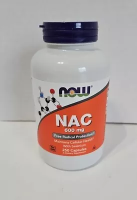 NOW Foods NAC 600 Mg 250 Veg Capsules EXP 01/2029 • $21.99