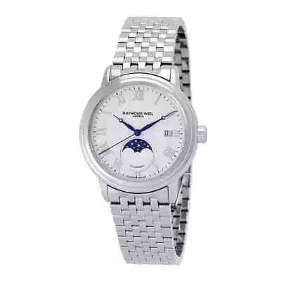 Raymond Weil Maestro Automatic Moon Phase White Dial Men's Watch 2879-ST-00308 • $657.80