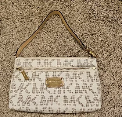 Michael Kors Signature Wristlet. Cream And Beige. Logo • $15