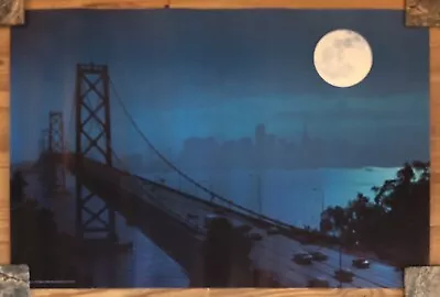 VTG 36x24 Poster SAN FRANCISCO MOON By Photographer RICHARD STACKS Portal 1977 • $34.99