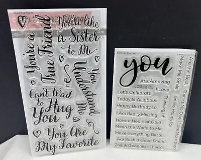 My Favorite Things TRUE FRIENDS All About You Sentiments Greetings Rubber Stamps • $29.99