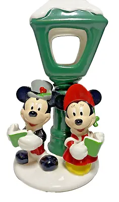 Disney Mickey & Minnie Mouse Winter Christmas Street Tea Light Candle Holder • $17.97