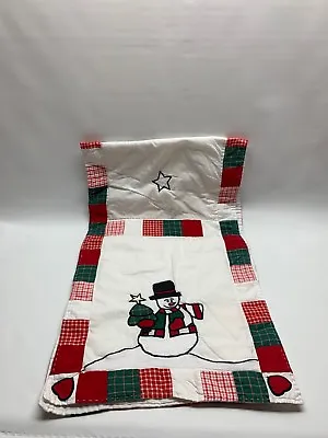 Vintage Christmas Snowman Quilted Table Runner  15 X 52 • $18.55