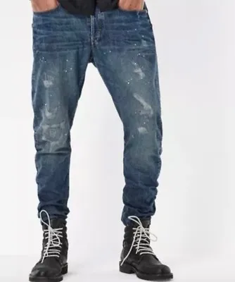 G-Star Raw Type C 3D Tapered Caber Denim Dark Aged Restored 71 Blue Jeans  • $229.99