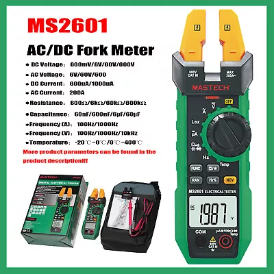 MASTECH MS2601 Digital Fork Type Clamp Meters For Special Application MS2601 • $29.59