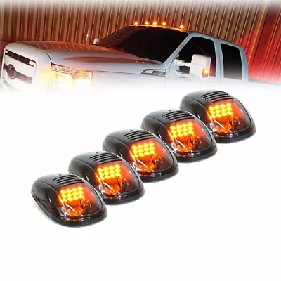 5× Smoke Car Cab Roof Marker Light Yellow For 2003-2018 Dodge Ram 2500 3500 4500 • $24.07