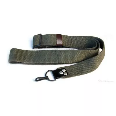 Bulgarian Military Issue Green Canvas Adjustable 2 Point Rifle Sling • $24.69