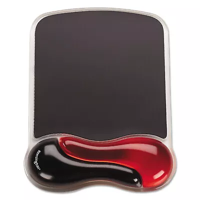 Kensington Duo Gel Wave Mouse Pad With Wrist Rest Red 62402 • $20.38